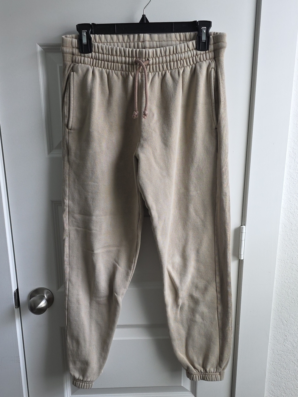 Aritzia TNA CozyAF Tan Fleece Joggers Small G241